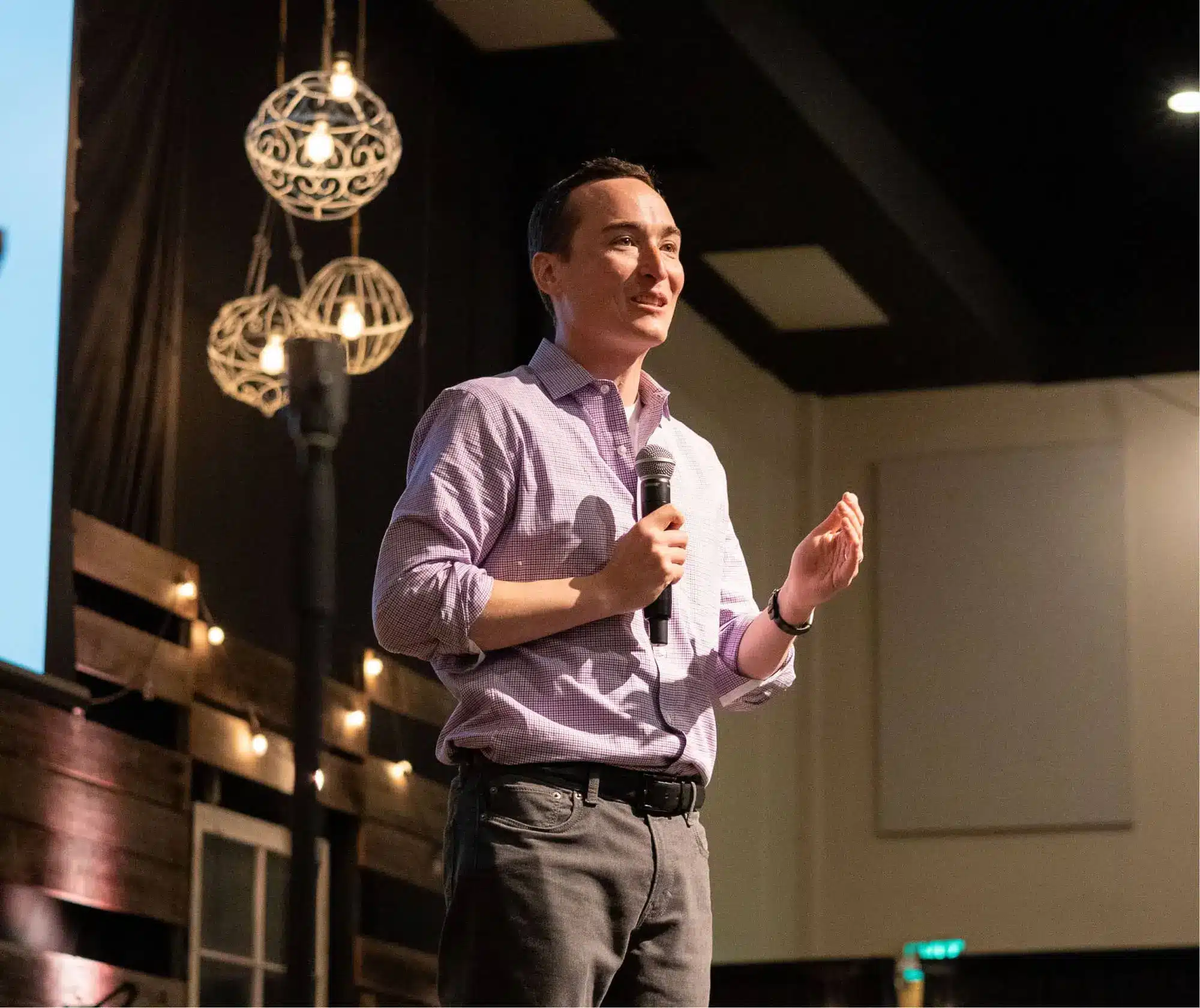 scott speaking at an event
